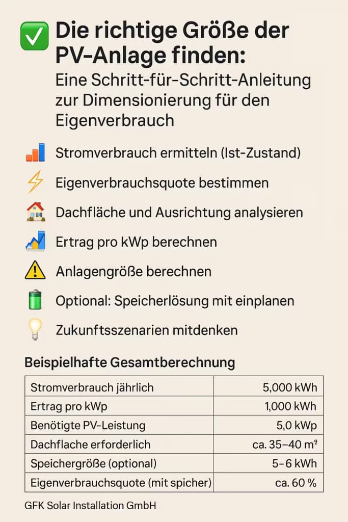 Wie groß sollte die PV-Anlage sein